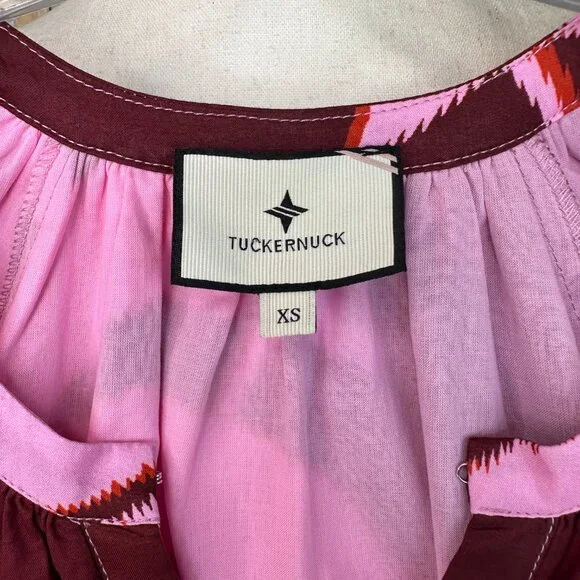 Tuckernuck Lyles Maxi Dress Pink Palm Sz XS NWOT - Picture 9 of 16